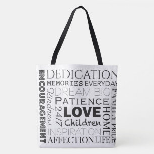 Encouraging Word Collage Tote Bag