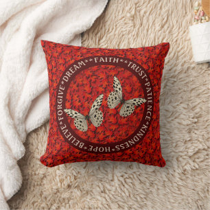 Encouraging Words Fall Leaves Inspirational Cushion