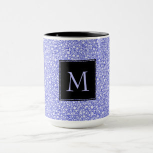 Encrusted Blue Diamonds Look Glitter Patter Mug