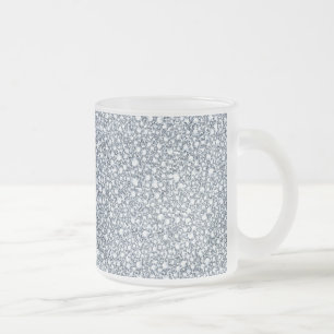 Encrusted Diamonds Look Glitter Patter Frosted Glass Coffee Mug