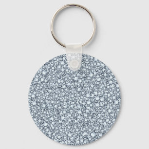Encrusted Diamonds Look Glitter Pattern Key Ring