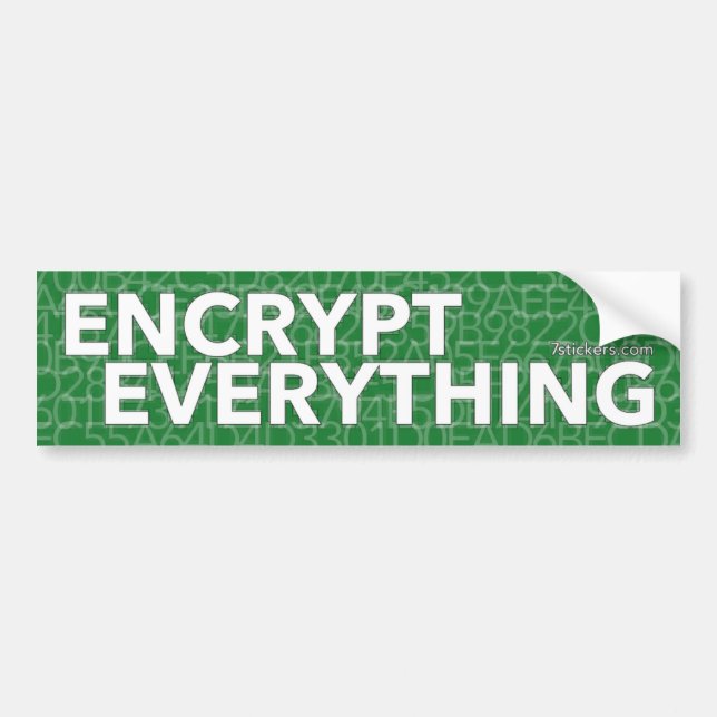 Encrypt Everything Bumper Sticker (Front)