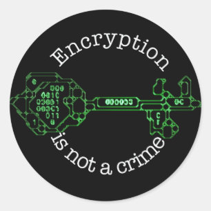 Encryption is not a Crime, Round Sticker
