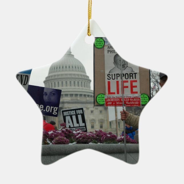 End Abortion Ceramic Tree Decoration (Front)