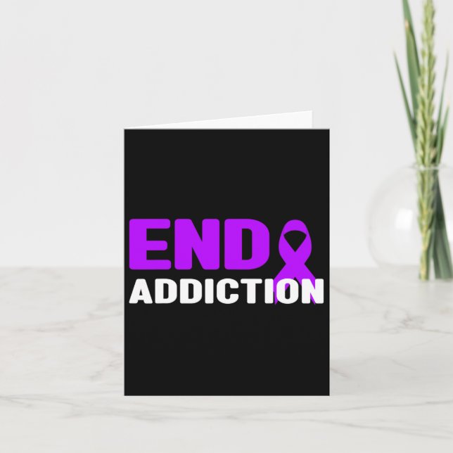 End Addiction - Addiction Awareness  Card (Front)