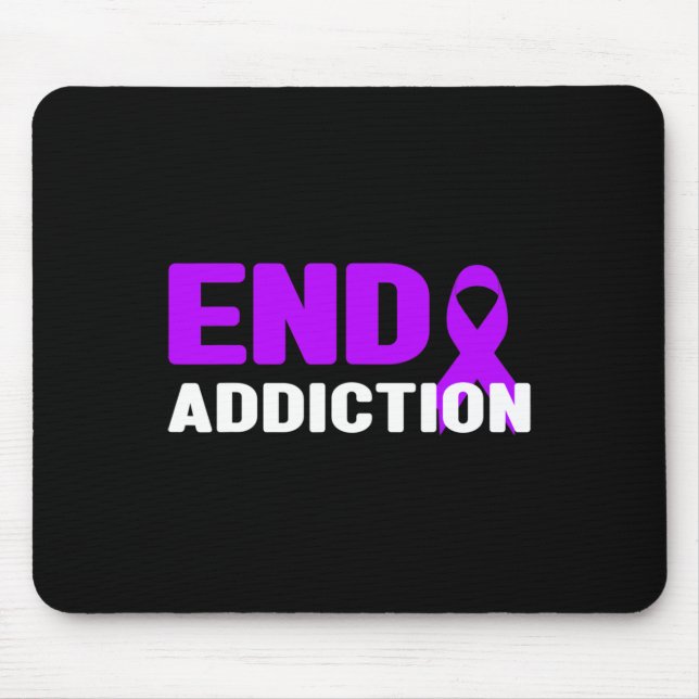End Addiction - Addiction Awareness Mouse Mat (Front)