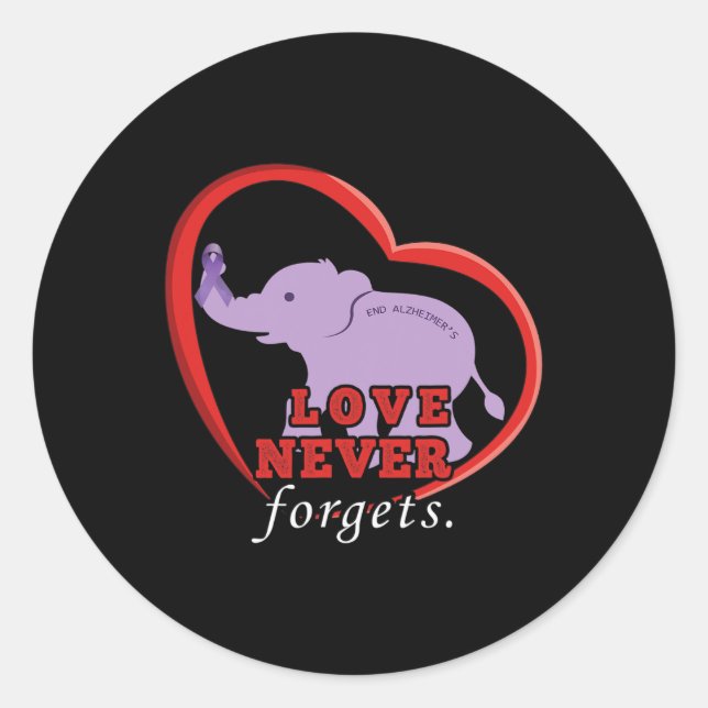 End Alzheimer End Heimer Heimers Awareness  Classic Round Sticker (Front)