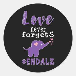 End Alzheimer Heimer Heimers Awareness  Classic Round Sticker