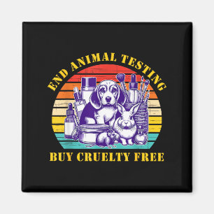 End Animal Testing Buy Cruelty Free Vegan Activism Magnet