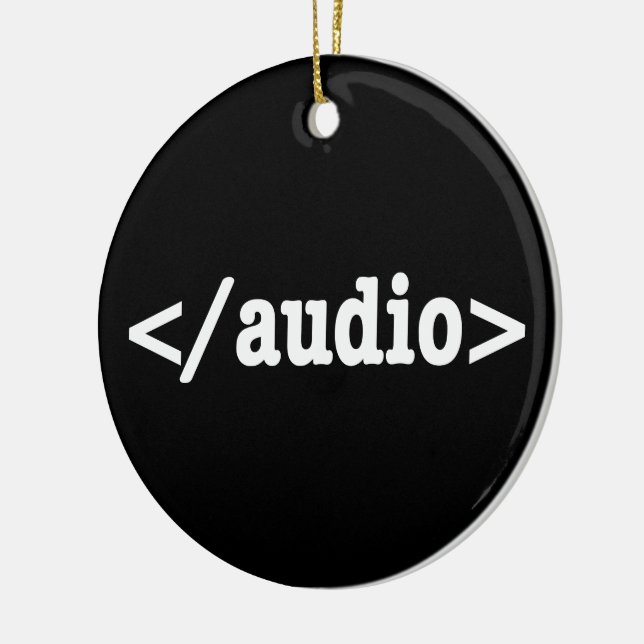 End Audio HTML5 Code Ceramic Tree Decoration (Left)