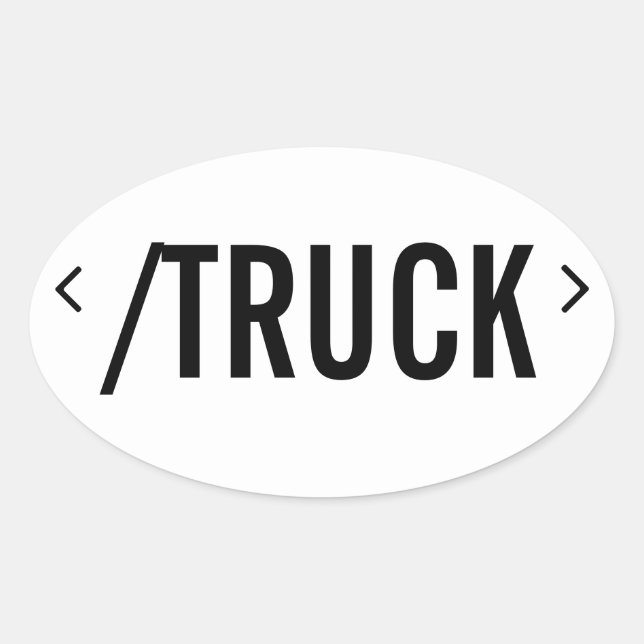 End/Back of Truck, HTML style! Oval Sticker (Front)