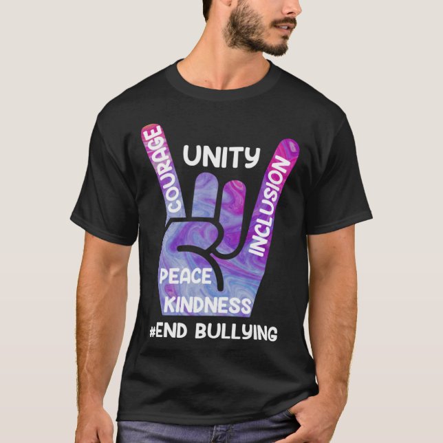 End Bullying Awareness and Solidarity for handicap T-Shirt (Front)