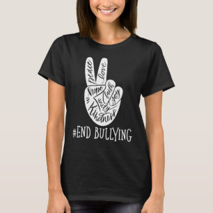 End Bullying Peace Sign Language Unity Day Orange T-Shirt