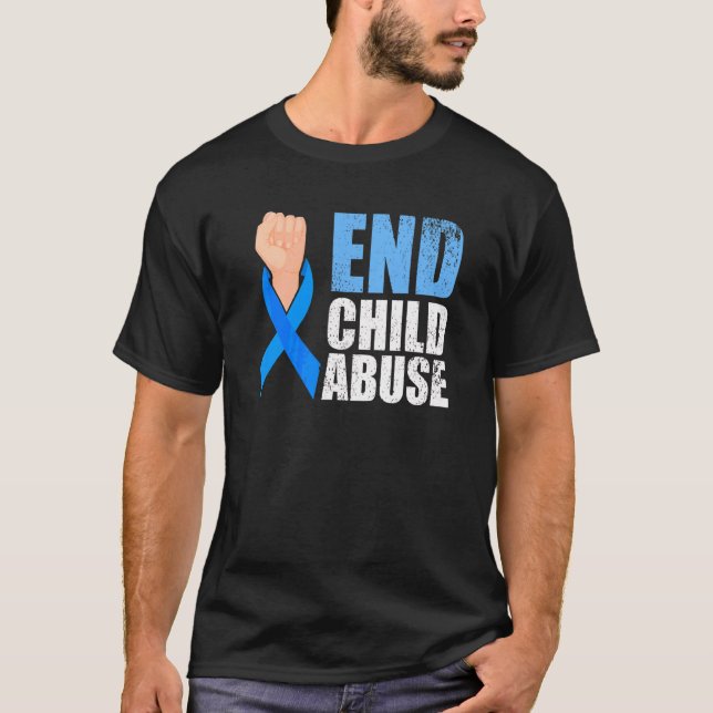 End Child Abuse Prevention Month April Awareness B T-Shirt (Front)