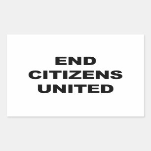 End Citizens United Rectangular Sticker