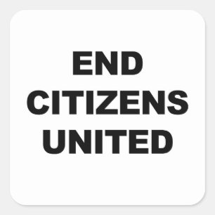 End Citizens United Square Sticker