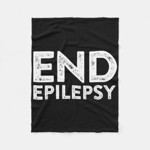 End Epilepsy Epilepsy Awareness Purple Ribbon Fleece Blanket