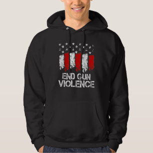 End Gun Violence American Us Flag No Gun Awareness Hoodie