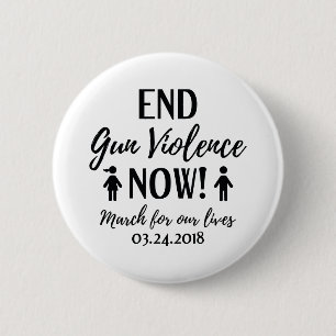 End Gun Violence Now 6 Cm Round Badge