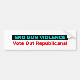 End Gun Violence — Vote Out Republicans Bumper Sticker