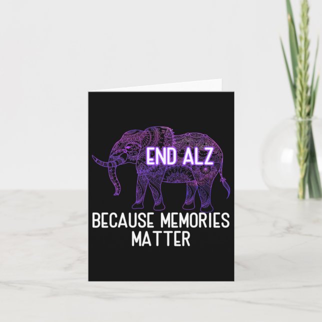 End Heimer Because Memories Problem Elephant Heime Card (Front)