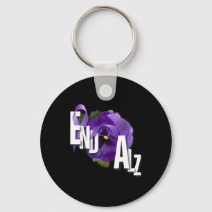 End Heimer Purple Floral Pansy Dementia Heimerheim Key Ring