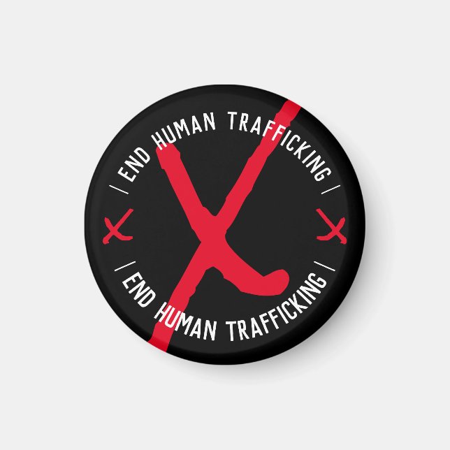 END HUMAN TRAFFICKING XXX in Black Magnet (Front)