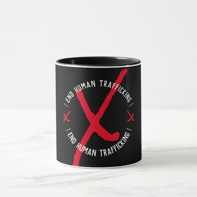 END HUMAN TRAFFICKING XXX in Black Mug (Center)