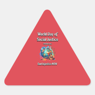 End Injustice Now. Triangle Sticker