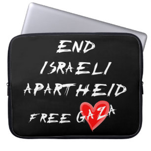 End Israeli Apartheid Free Gaza Laptop Sleeve