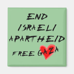End Israeli Apartheid Free Gaza Magnet