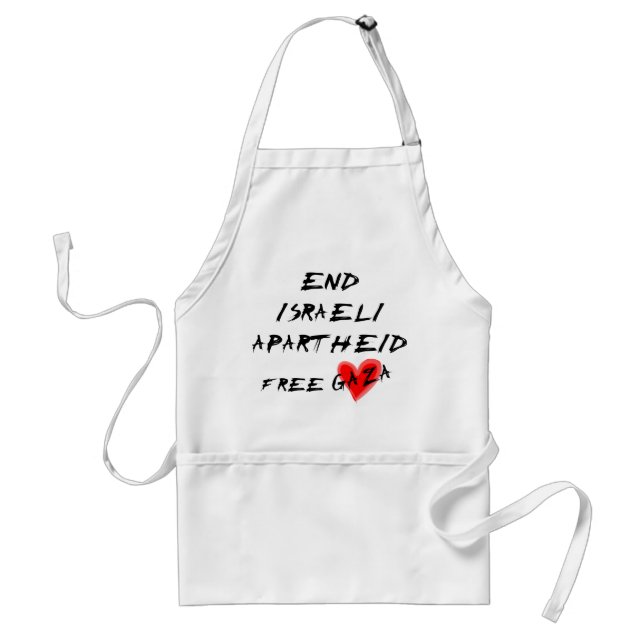 End Israeli Apartheid Free Gaza Standard Apron (Front)