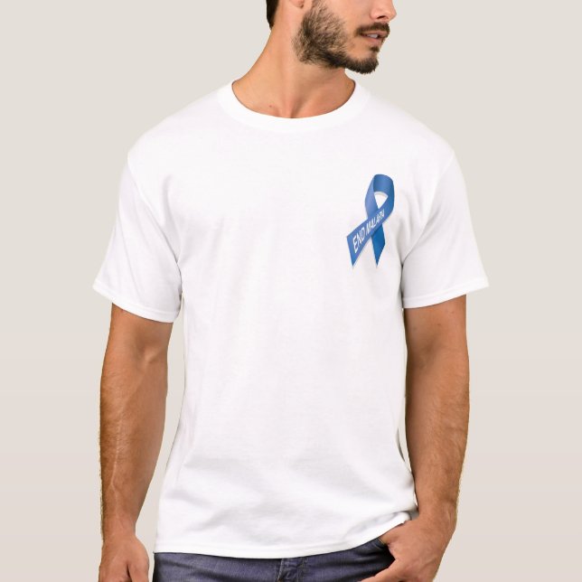 End Malaria - Blue Ribbon T-Shirt (Front)