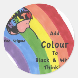 End Mental Health Stigma Classic Round Sticker