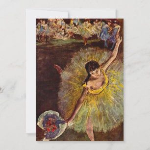 End of an Arabesque by Edgar Degas, Vintage Ballet Invitation