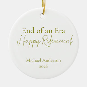 End of an Era Elegant Retirement Gift Ceramic Tree Decoration