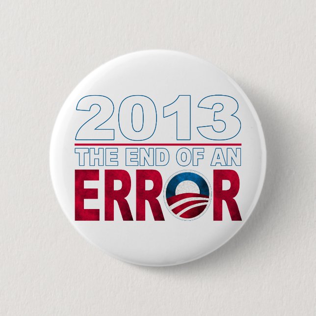 End of an ERROR 6 Cm Round Badge (Front)