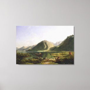 End of Lake Geneva, 1835 (oil on canvas) Canvas Print