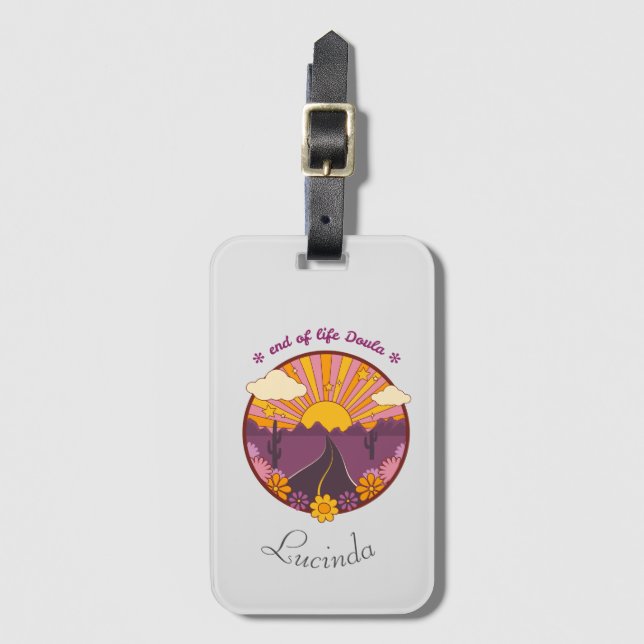 End of life Doula, hospice nurse Luggage Tag (Front Vertical)