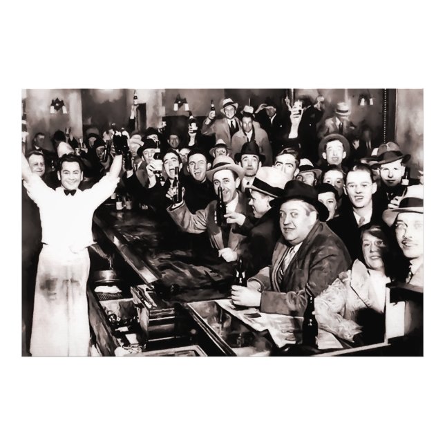 End of Prohibition Party at Local Bar 1933 Photo Print (Front)