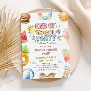 End of School And Start Of Summer Party Invitation