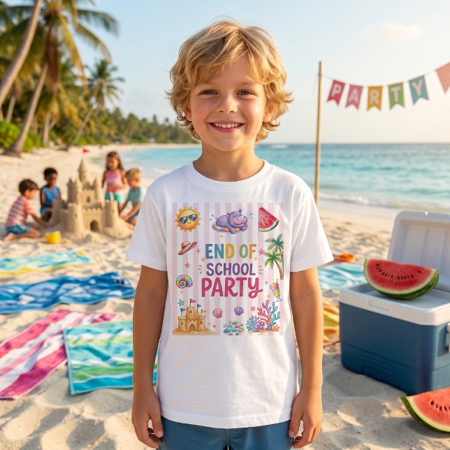 End Of School Party Stripes T-Shirt  (Creator Uploaded)