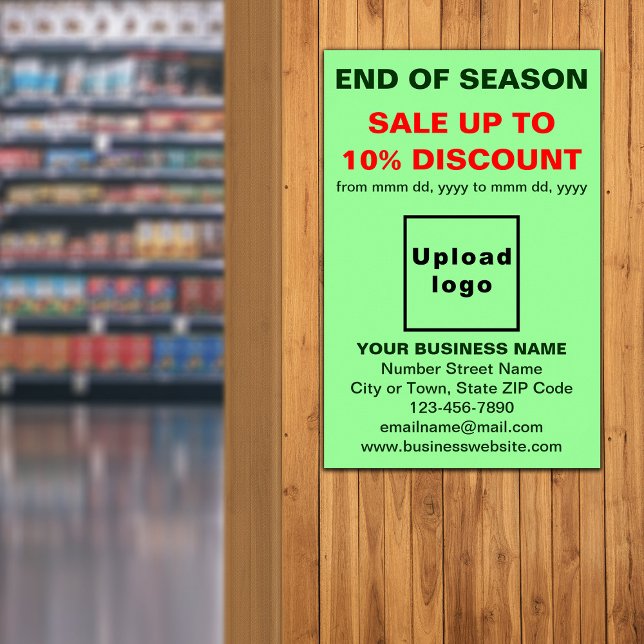 End of Season Sale Business Light Green Poster (Creator Uploaded)