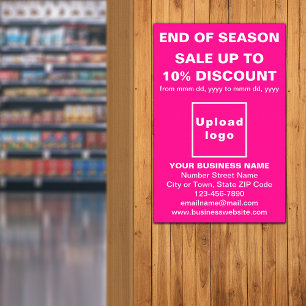 End of Season Sale Business Pink Poster
