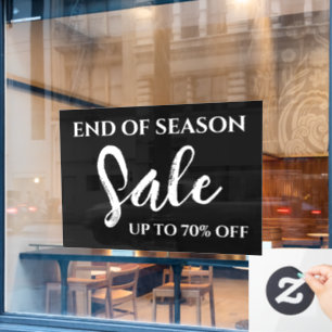 End of Season Sale Sign, Boutique Signage, Store Window Cling