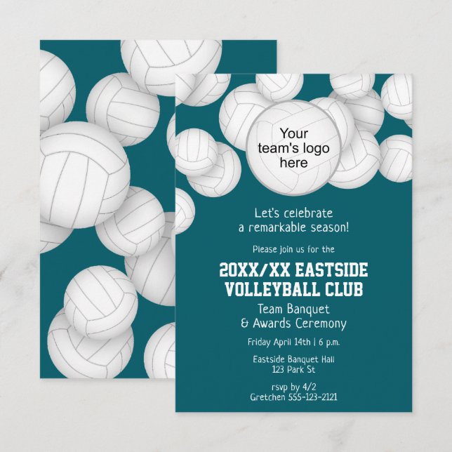 end of season volleyball awards banquet ANY colour Invitation (Front/Back)