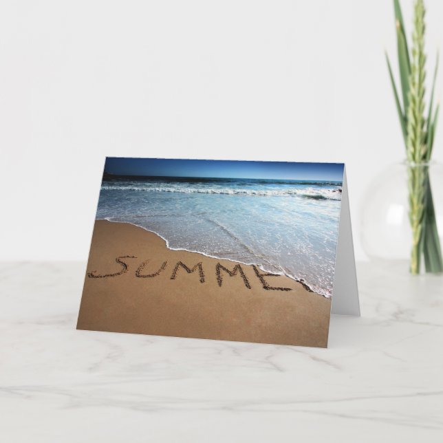 End Of Summer At Calilfornia Coast Card (Front)