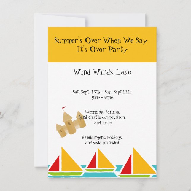 End of Summer Party Invitation (Front)