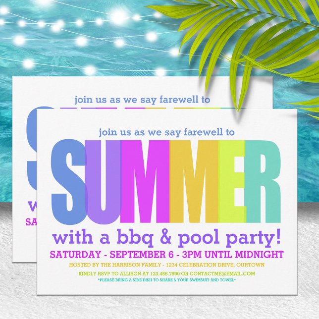 End of Summer Party Invitation (Creator Uploaded)