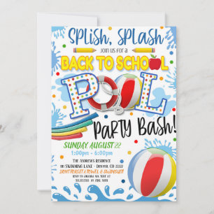 End of Summer Pool Party Invitation